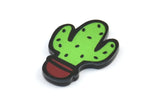 Fridge Magnet Parts, 8 Fridge Plastic Cactus Magnet Parts (21x16x2.3mm)