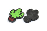 Fridge Magnet Parts, 8 Fridge Plastic Cactus Magnet Parts (21x16x2.3mm)