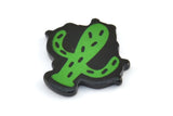 Fridge Magnet Parts, 8 Fridge Plastic Cactus Magnet Parts (22x22x1.7mm)