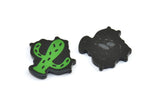 Fridge Magnet Parts, 8 Fridge Plastic Cactus Magnet Parts (22x22x1.7mm)