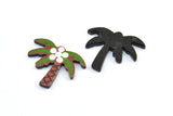 Fridge Magnet Parts, 6 Fridge Palm Tree Magnet Parts (20x24.5x2mm)