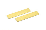 Brass Stamping Blank, 10 Raw Brass Stamping Blanks (10x45x0.80) D0258