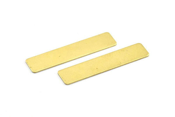 Brass Stamping Blank, 10 Raw Brass Stamping Blanks (10x45x0.80) D0258
