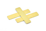 Brass Stamping Blank, 10 Raw Brass Stamping Blanks (10x45x0.80) D0258