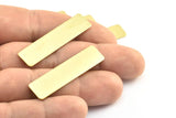 Brass Stamping Blank, 10 Raw Brass Stamping Blanks (10x45x0.80) D0258