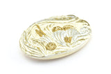 Vintage White Belt, 1 Vintage White Handcraft Belt Buckle (103x69mm) - Made In Germany BS 1244
