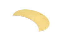Ay Hilal Charm, 2 Delikli 4 Ham Pirinç Ay (57x20x0,80 mm) BS 1995