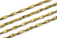 2 M Raw Brass Bar Chain (12x3mm) Bs 1063