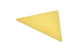 Brass Triangle Pendant, 10 Raw Brass Triangle Pendant 1 Hole (45x35x35mm)  A0044