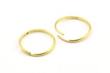 For Wire Wrapped Rings - 20 Raw Brass Adjustable Thinny Ring Blanks For Wire Wrapped Rings, Findings (18 Mm) Brs 498 A0362