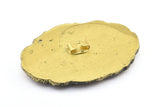 1 Vintage Handcraft Belt Buckle With Stone (121x82mm) - Made in Germany BS 1244