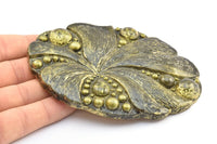 1 Vintage Handcraft Belt Buckle With Stone (121x82mm) - Made in Germany BS 1244