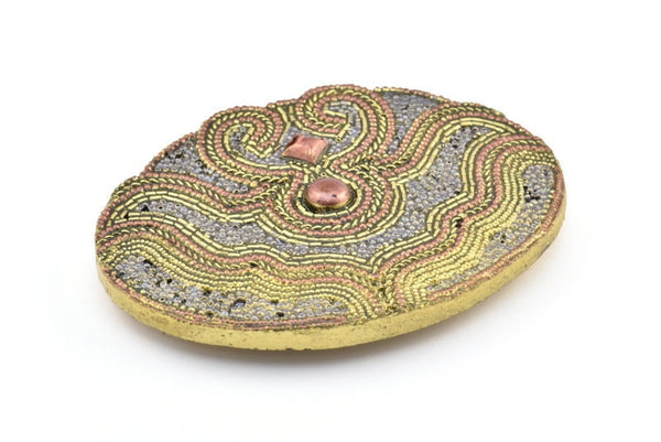 Vintage Belt Buckle, 1 Vintage Handcraft Belt Buckle (108x80mm) - Made In Germany BS 1244