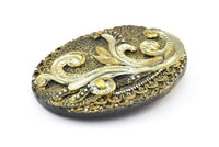 Vintage Belt Buckle, 1 Vintage Handcraft Belt Buckle (100x77mm) - Made In Germany BS 1244