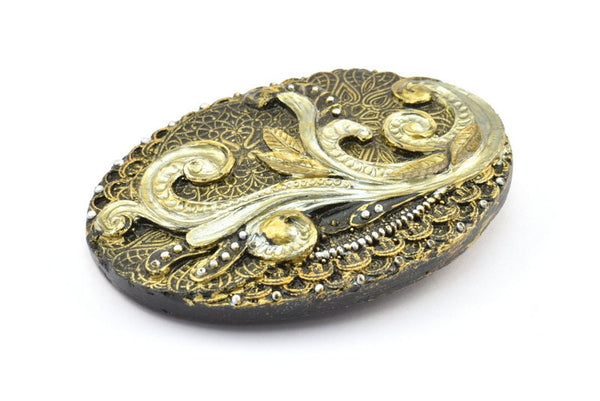 Vintage Belt Buckle, 1 Vintage Handcraft Belt Buckle (100x77mm) - Made In Germany BS 1244