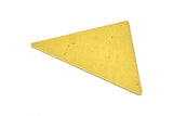 Brass Triangle Blank, 10 Raw Brass Triangle Stamping Blanks (45x35x35mm) Brs 3092-0 A0405