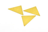 Brass Triangle Blank, 10 Raw Brass Triangle Stamping Blanks (45x35x35mm) Brs 3092-0 A0405