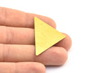 Brass Triangle Blank, 10 Raw Brass Triangle Stamping Blanks (45x35x35mm) Brs 3092-0 A0405