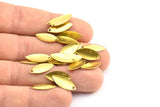 Raw Brass Marquise, 100 Raw Brass Marquise Charms, Findings (16mm) Brs 28 A0127