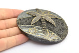 Vintage Black Belt, 1 Vintage Black Handcraft Belt Buckle (93x73mm) - Made In Germany YS44
