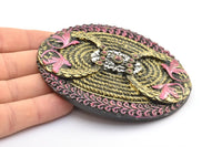 Vintage Belt Buckle, 1 Vintage Handcraft Belt Buckle (99x77mm) - Made In Germany  BS 1319
