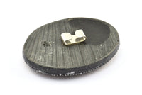 Vintage Black Belt, 1 Vintage Black Handcraft Belt Buckle (87x68mm) - Made In Germany YS61