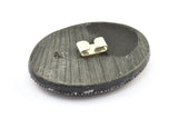 Vintage Black Belt, 1 Vintage Black Handcraft Belt Buckle (87x68mm) - Made In Germany YS61