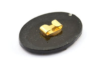 1 Vintage Handcraft Belt Buckle With Stone (66x50mm) - Made in Germany BS 1244