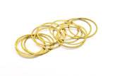 Brass Connector Rings, 50 Raw Brass Connector Rings (34mm) Brs 453 A0191