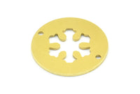Pirinç Kar Tanesi Bağlantı Parçası, 2 Delikli 10 Ham Pirinç Kar Tanesi Bağlantı Parçası, Bağlantı Parçaları, Takılar (23x0,9 mm) K632