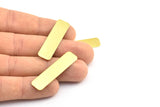 Rectangle Stamping Bar, 10 Huge Raw Brass Rectangle Stamping Blanks (40x10mm) Brs 715-0 A0473
