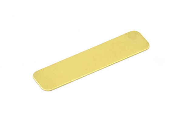 Raw Brass Rectangle, 50 Huge Raw Brass Rectangle Stamping Blanks (40x10mm) Brs 715-0 A0473