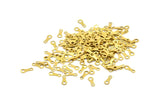 Brass Chain Connector, 100 Raw Brass Chain Connector Findings (9x3mm) Brs 186 A0236