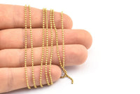Brass Ball Chain, 20m 1.5mm Raw Brass Ball Chain - Brs 3 Z019