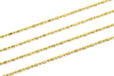 Stick Ball Chain, 10 M (1.2mm) Sticks Raw Brass Ball Chain - W65 Z100