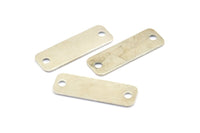 Silver Rectangle Connector, 35 Nickel Free Silver Brass Rectangle Stamping Blank Geometric Findings With 2 Holes (30x10mm) A0343 D0354