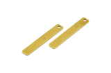 Brass Rectangle Bar, 50 Raw Brass Rectangle Charms With 1 Hole (25x4mm) Brs 652-1 A0225
