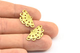 Brass Earring Finding, 20 Raw Brass Charms, Pendant, Findings (22mm) Brs 464 A0204