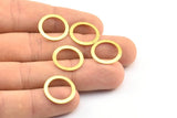 Earring Circle Finding, 25 Raw Brass Connector Rings  (17mm) Brs 290 A0185