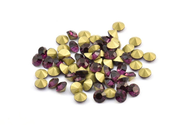 Ametist Swarovski Elmas, 5,3 mm Ped İçin 12 Ametist Swarovski Elmas SS24