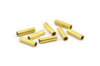 Brass Tube Bead, 50 Raw Brass Tubes (4x15mm) Bs 1452