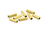 Brass Tube Bead, 50 Raw Brass Tubes (4x15mm) Bs 1452