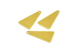 Brass Triangle Charm, 50 Raw Brass Triangle Charms With 1 Hole (20x11x0.40mm) A0097
