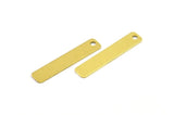 Rectangle Brass Bar, 500 Raw Brass Rectangle Tags, Geometric Findings  (4x20mm) D0208