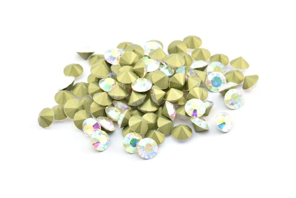 Ab Crystal Swarovsk, 8 mm Ped İçin 12 Kristal Swarovski Elmas SS39