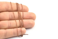 1mm Copper Chain, 5 M Copper Brass Faceted Ball (1mm) Chain - W81 ( Z048 )