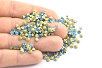 Akuamarin Swarovski Elmas, 4.3/4.4 mm Ped SS18 İçin 12 Akuamarin Swarovski Elmas