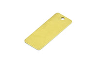Brass Rectangle Bar, 20 Raw Brass Rectangle Blanks, Charms  (20x8mm) Brs 161 A0384