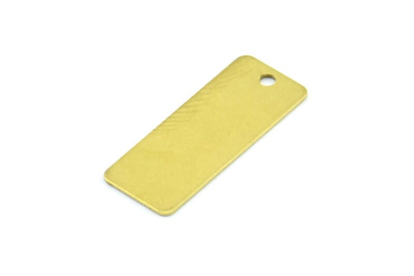 Brass Rectangle Bar, 20 Raw Brass Rectangle Blanks, Charms  (20x8mm) Brs 161 A0384