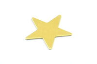 Brass Star Blank, 50 Raw Brass Star Blank Without Holes (15mm) B0196